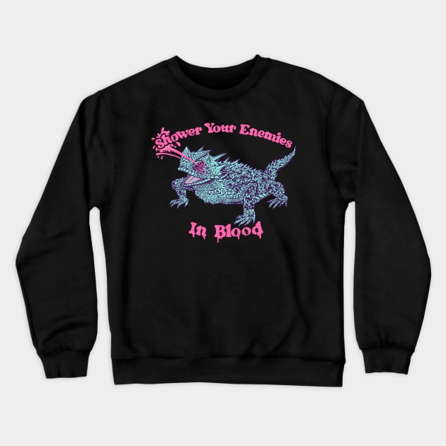 Horned Lizard Crewneck Sweatshirt by Hillary White Rabbit